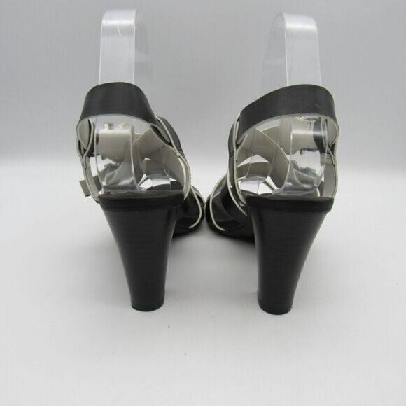 Christian Siriano for Payless Sandals Women's Sz 7 Strappy Slingback Black Heels - Picture 4 of 9